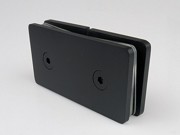 180 degree glas to glass bracket matt black